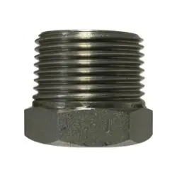 Midland Metal 63520B1 Barstock Hex Bushing, 1-1/2 in MPT x 3/8 in FPT, Stainless Steel, 150 lb Big Sale