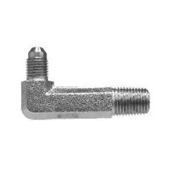 Midland Metal 2501LLL44 Extra Extra Long Elbow, 1/4-in Male JIC x 1/4-in Male NPTF, Steel Reduced Price