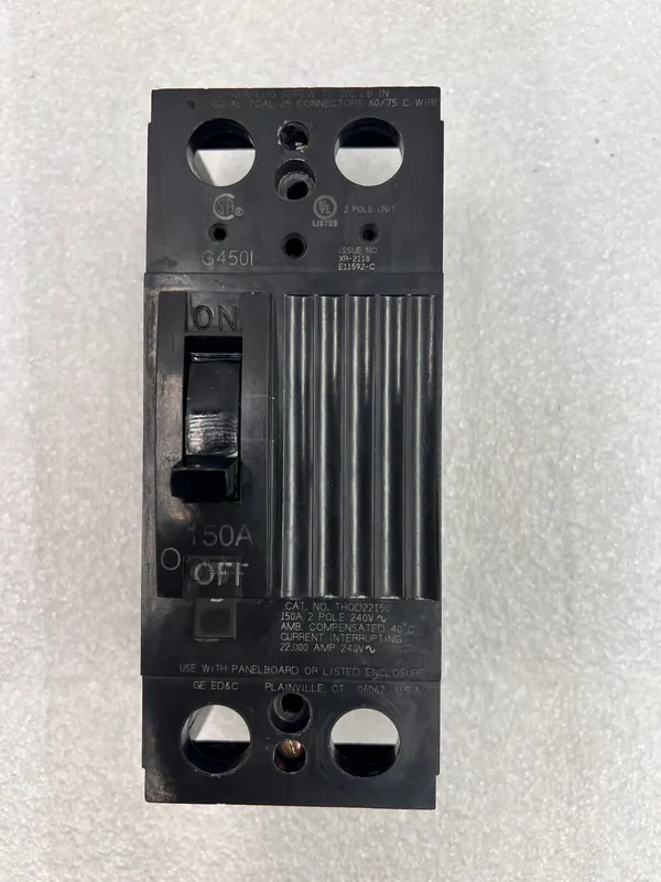 GE General Electric THQD22150 150 Amp 2 Pole 240V 22kia Circuit Breaker Buy Direct
