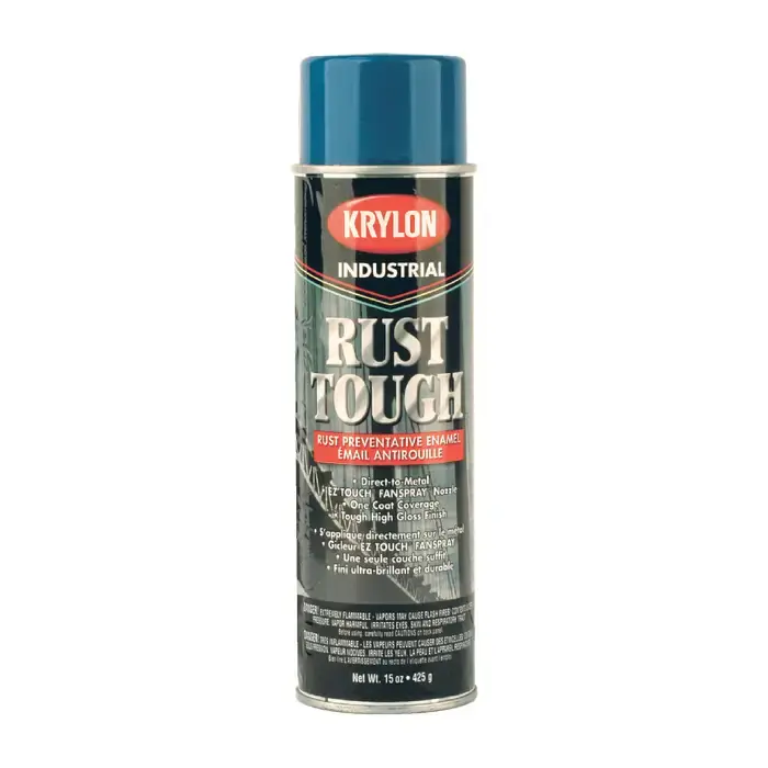 KRYLON 00259 15 oz. Size Paint for Rust Tough Rust Preventative Enamel - Deep Blue Color, High Gloss Flash Sale