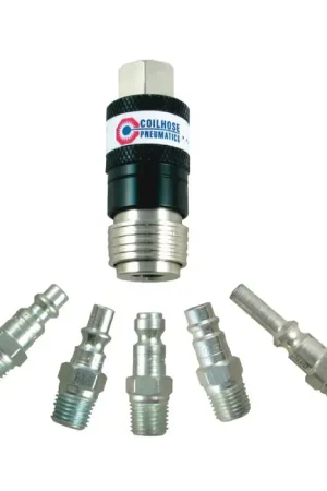 COILHOSE PNEUMATICS 150USE 1/4" Thread Size, Female Connection, Chrome Plated Steel & Aluminum Material Coupler Fast Shipping