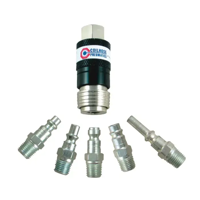 COILHOSE PNEUMATICS 150USE 1/4" Thread Size, Female Connection, Chrome Plated Steel & Aluminum Material Coupler Fast Shipping