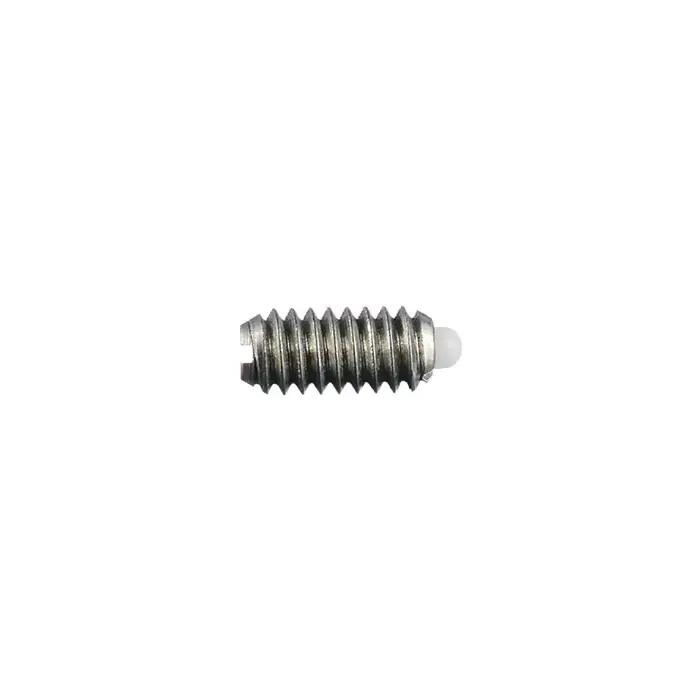 VLIER NMHM10 M10x1.5 Thread Size, 15.90mm Thread Length, 2.80mm Projection, Steel Body, Delrin Nose Threaded Spring Plunger Crafted
