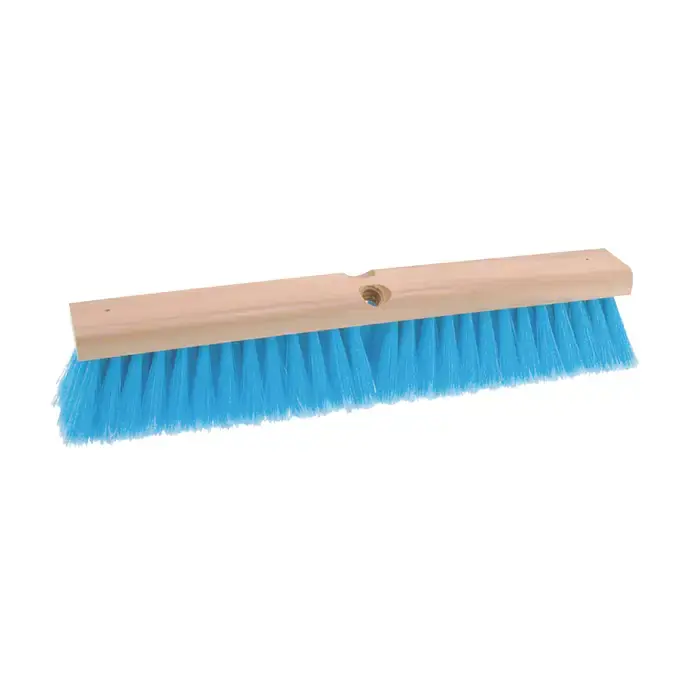 OSBORN 81207 24" Broom Width, Flagged Blue Polypropylene Bristle Material, Threaded Wood Handle Connection Floor/Barn/Street Broom Buy Direct