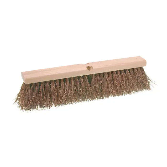 OSBORN 81252 24" Broom Width, Brown Palmyra Bristle Material, Threaded Wood Handle Connection Floor/Barn/Street Broom Must Have