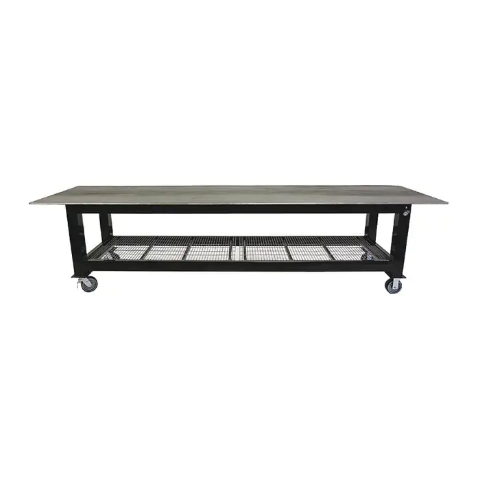Top Rated BADASS WORKBENCH 4X12WELD-12WC Welding Table With 1/2" Plate Steel Top & Casters Type, 0 No. of Drawers