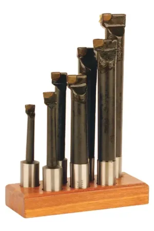 TTC PRODUCTION PE-1000 9/16" Min Bore Diam, 7-1/2" Max Bore Depth, 1" Shank Diam., Carbide Tipped Boring Bar Set Price Drop
