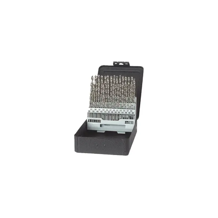 PRECISION TWIST DRILL C20R18PSET 61 to 80 118° Bright High Speed Steel Jobbers Length Drill Set Final Sale
