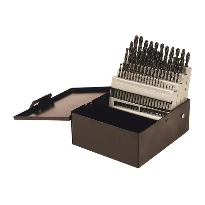 Seasonal Sale TTC PRODUCTION A38-HD 1 to 60 135° Black Oxide High Speed Steel Jobbers Length Drill Set