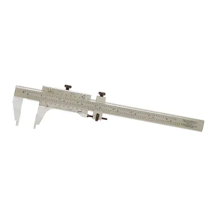 Professional Grade STARRETT 123EMZ-24 Vernier Caliper, 0 - 24" (0 - 600mm) Range, Lower Scale .001", Upper Scale .02mm Graduation
