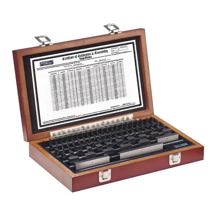 Fast Shipping FOWLER 53-670-080-0 0 (A+) Grade, .1001" thru 4" Size, 81 Piece, Steel Material Rectangular Gage Block Set