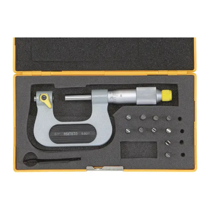 ASIMETO 133-01-1 0 - 1" Range, .001" Graduation Screw Thread Outside Micrometer Exclusive Offer