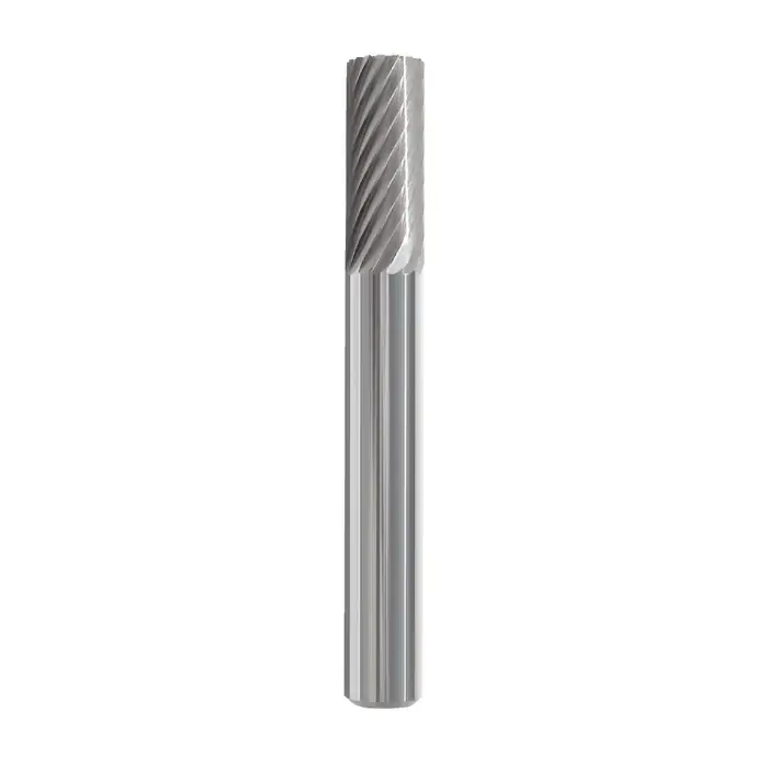 Seasonal Sale TTC PRODUCTION USA MADE 20-001-131 7/16" Carbide Rotary Bur - Cylindrical-Flat End (Not End Cut), Straight Shank, Best for Steel