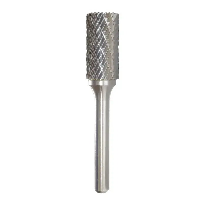 Holiday Sale TTC PRODUCTION USA MADE 20-001-641 1/2" Carbide Rotary Bur - Cylindrical-Flat End (With End Cut), Straight Shank, Best for Steel