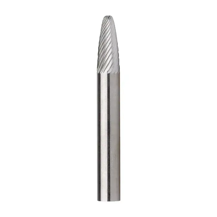 Instant Buy TTC PRODUCTION USA MADE 20-008-105 1/4" Carbide Rotary Bur - Tree-Radius End, Straight Shank, Best for Steel