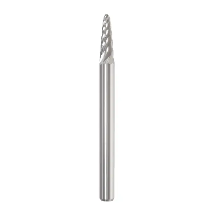 TTC PRODUCTION USA MADE 20-021-183 3/4" Carbide Rotary Bur - Taper-14° Included Angle, Straight Shank, Best for Steel Order Now