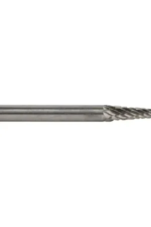 TTC PRODUCTION USA MADE U-105D 1/4" Carbide Rotary Bur - Taper-14° Included Angle, Straight Shank, Best for Steel Exclusive Offer