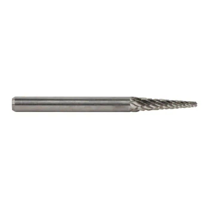 TTC PRODUCTION USA MADE U-105D 1/4" Carbide Rotary Bur - Taper-14° Included Angle, Straight Shank, Best for Steel Exclusive Offer