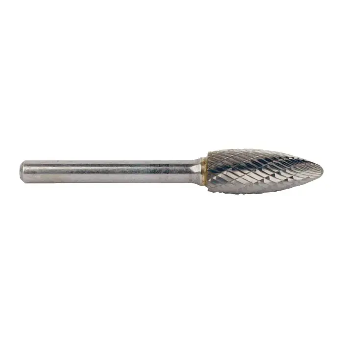 M.A. FORD 49312527 5/16" Carbide Rotary Bur - Flame, Straight Shank, Best for Steel Flash Sale