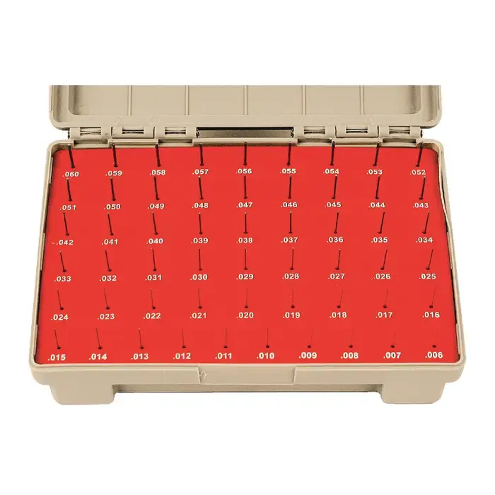 VERMONT GAGE 101100100 .006" thru .060" Range, Plus Tolerance Type, ZZ Class, 55 Piece Pin Gage Set Mega Sale