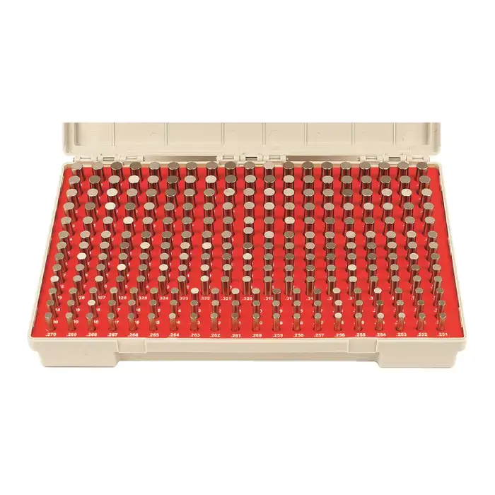 VERMONT GAGE 101100500 .251" thru .500" Range, Plus Tolerance Type, ZZ Class, 250 Piece Pin Gage Set Clearance