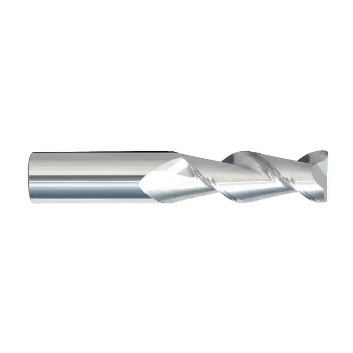 RUSHMORE USA 104924 1/4" Size, 2" LOC, .005"-.010" Radius, 2 Flute, Solid Carbide Corner Radius End Mill Certified