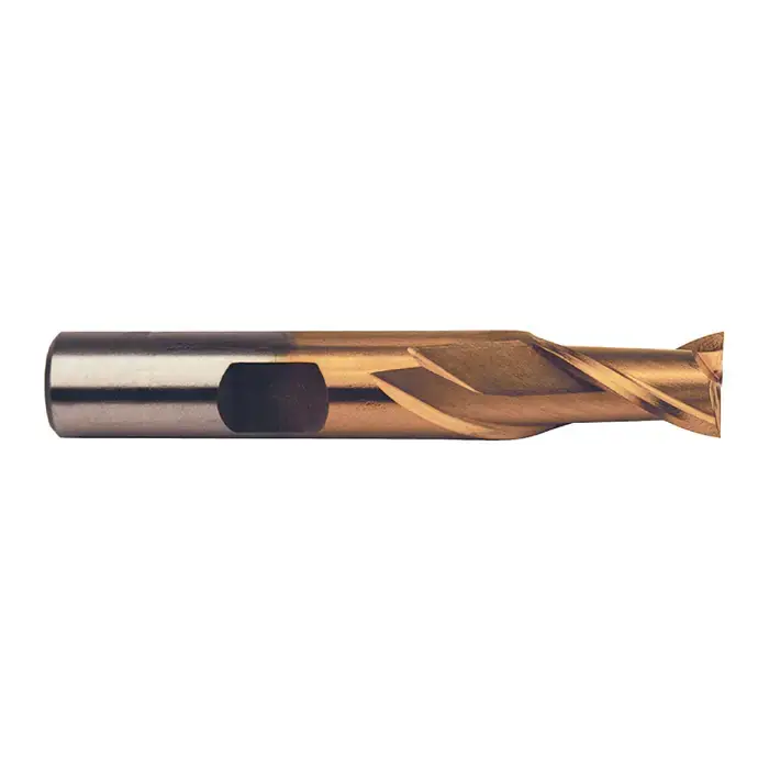 Top Rated TTC 08-371-556 7/8" Size, 1-1/2" LOC, 2 Flute, TiN High Speed Steel Square End Mill