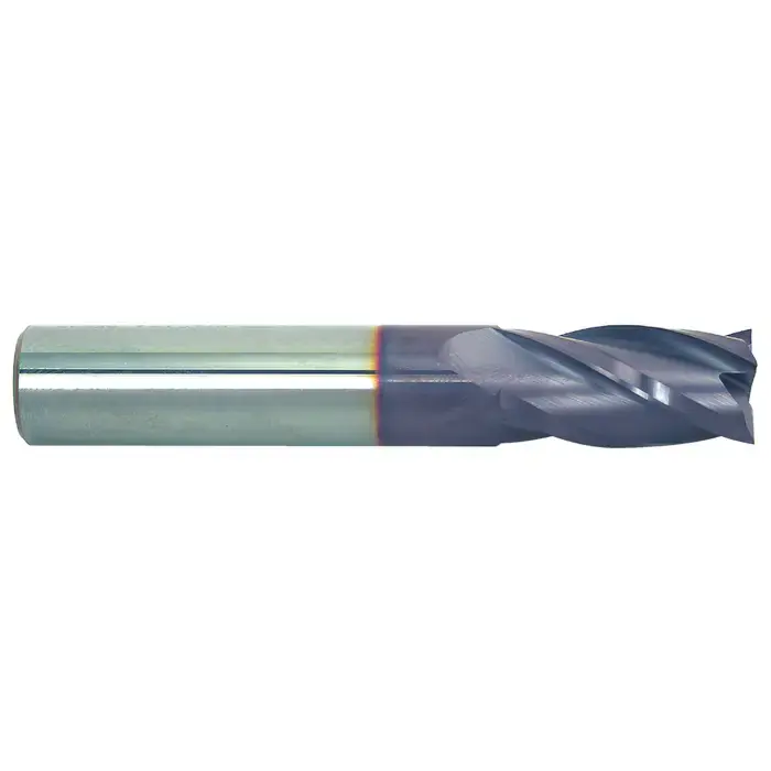Premium NIAGARA N85687 7/16" Size, 5/8" LOC, 4 Flute, TiAlN Solid Carbide Square End Mill