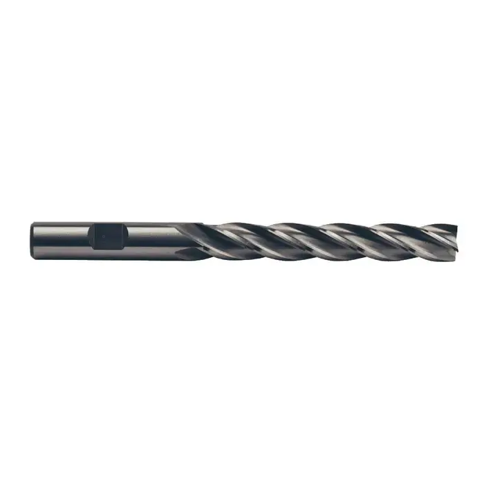 Premium TTC 08-371-164 1" Size, 6" LOC, 4 Flute, Bright High Speed Steel Square End Mill