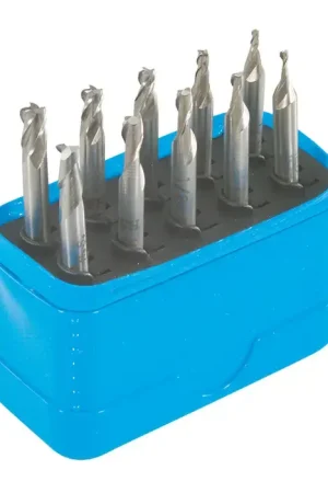 TTC PRODUCTION HP 08-220-120 1/16" to 3/16" Size, Multiple Flute, Square End High Speed Steel End Mill Set Top Pick