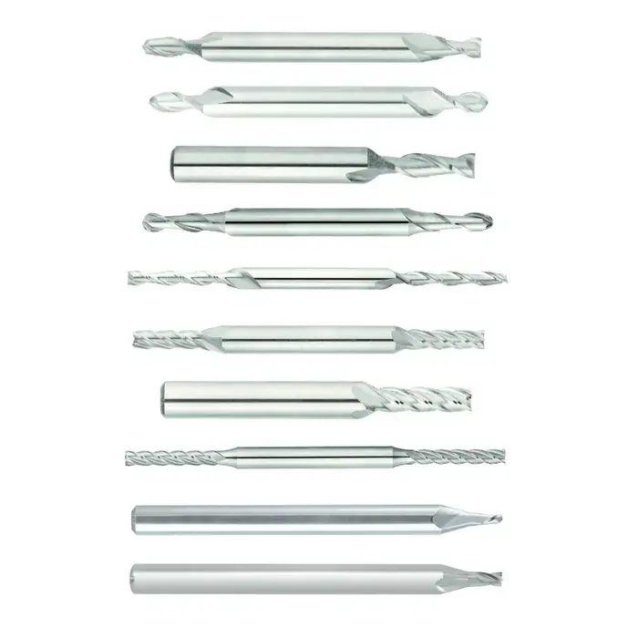 NIAGARA N59744 .0050" Size, .008" LOC, 2 Flute, Solid Carbide Miniature End Mill Fresh Stock