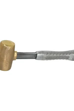 AMERICAN HAMMER AM1BRAG 1" Face Diameter, 1 lbs. Head Weight, 12" Overall Length Brass Hammer While Supplies Last