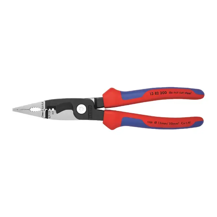 KNIPEX 13 82 200 SB 3" Jaw Length, Multifunctional Jaw Type, 7.87" Overall Length Lineman‘s Pliers Latest