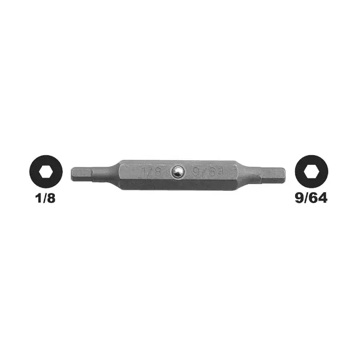 MEGAPRO HD1/8-9/64 1/8" & 9/64" Hex Size, 2" Overall Length, Hex Double Ended Insert Bit Type Hex Socket Bit Markdown