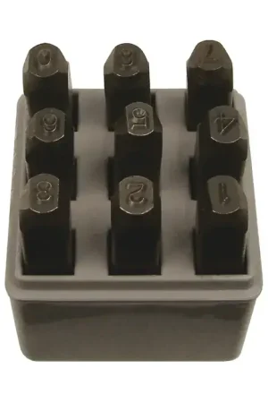 C.H. HANSON 25521 Number Set Type, 1/16" Character Size, 0-8 / use 6 as 9 Characters Letters & Figures Deal