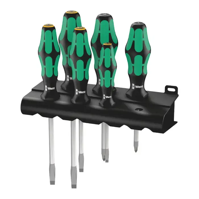 Top Rated WERA 05007681001 Pozidriv & Slotted Tip Type, 6 No. of Pieces in Set Screwdriver Style Set