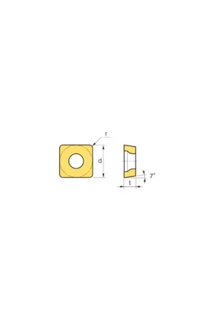 Bargain TERRA CARBIDE 08-0080-01 - SCMT3(2.5)2 APC5T, 90° Square, Indexable Carbide Turning / Boring Insert