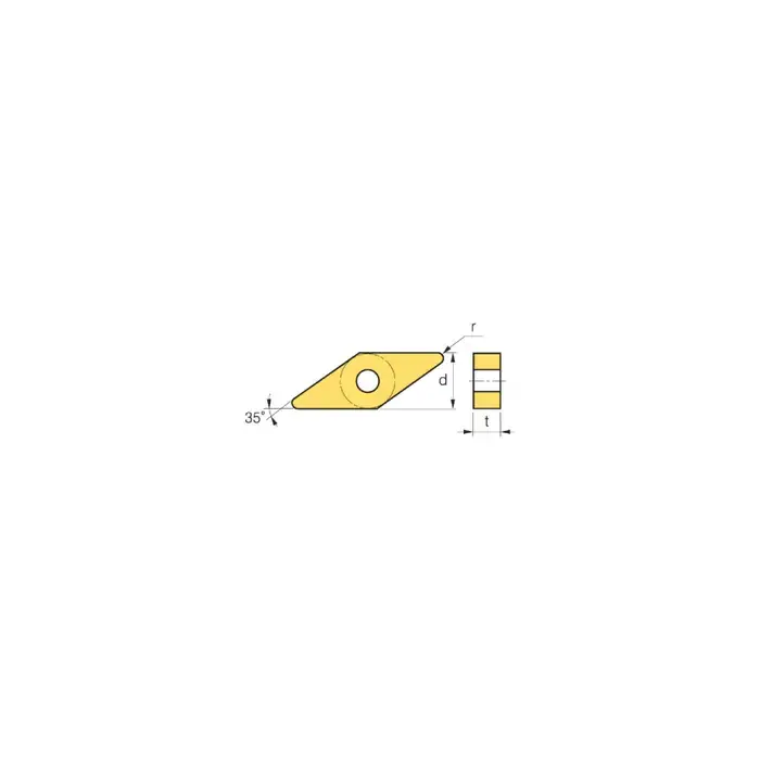 Price Drop ISCAR 5560537 - VNMG 332-M3M IC6015, 35° Diamond, Indexable Carbide Turning / Boring Insert