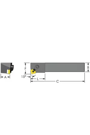 ULTRA-DEX MSKNL 16-4D - MSKNL16-4D, 1.0" External Multi-Clamp Holder - Type M for SNMG43_ Inserts, Left Hand Must Have