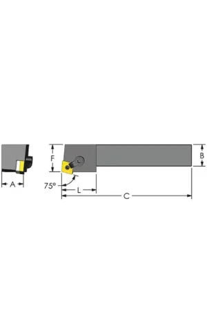 ULTRA-DEX MCRNR 16-4C - MCRNR16-4C, 1.0" External Multi-Clamp Holder - Type M for CNMG43_ Inserts, Right Hand Bargain
