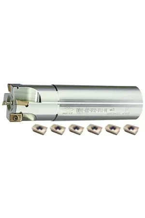 ZCC-CT KIT2-EMP01-11-02 - 1.250" - 90 Degree Indexable End Mill Set With Inserts (Single), Right Hand Final Sale