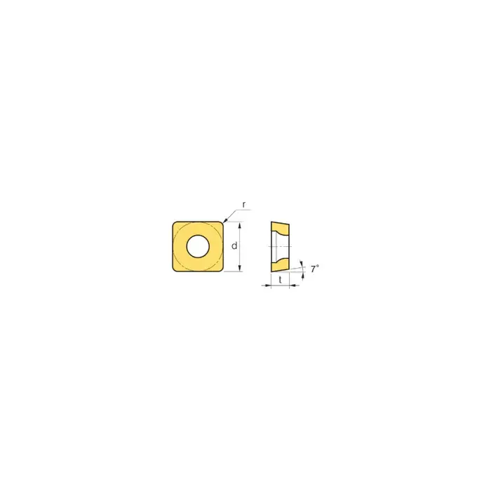 Grab Now WALTER 6444865 - SCMT432-RP4 WPP20S, 90° Square, Indexable Carbide Turning / Boring Insert