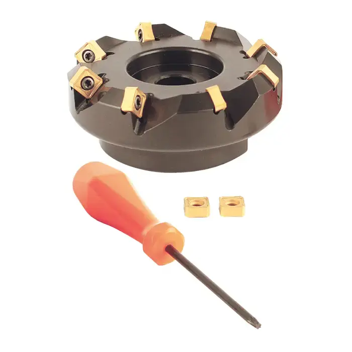 Latest AKUMA 09.03.00717 - 2.000" - 45 Degree Indexable Face Mill Set with Inserts, Right Hand