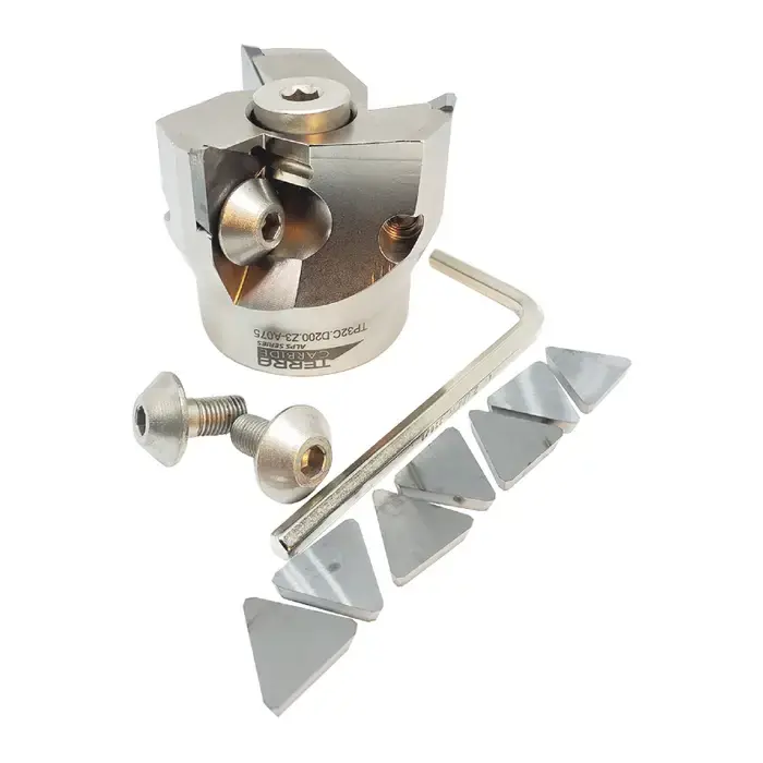 Exclusive Offer TERRA CARBIDE 09-0699-06 - 2.000" - 90 Degree Square Shouldering Indexable Face Mill Set with Inserts, Right Hand