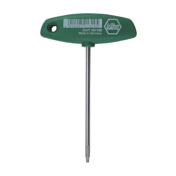 Fan Favorite WIHA 36430 T27 Size, 100mm Long Arm Length, Hard Chrome Finish T Handle Torx Key