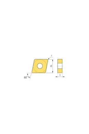One Day Deal KORLOY 1-02-028280 - CNMG431-VM NC3120, 80° Diamond, Indexable Carbide Turning / Boring Insert