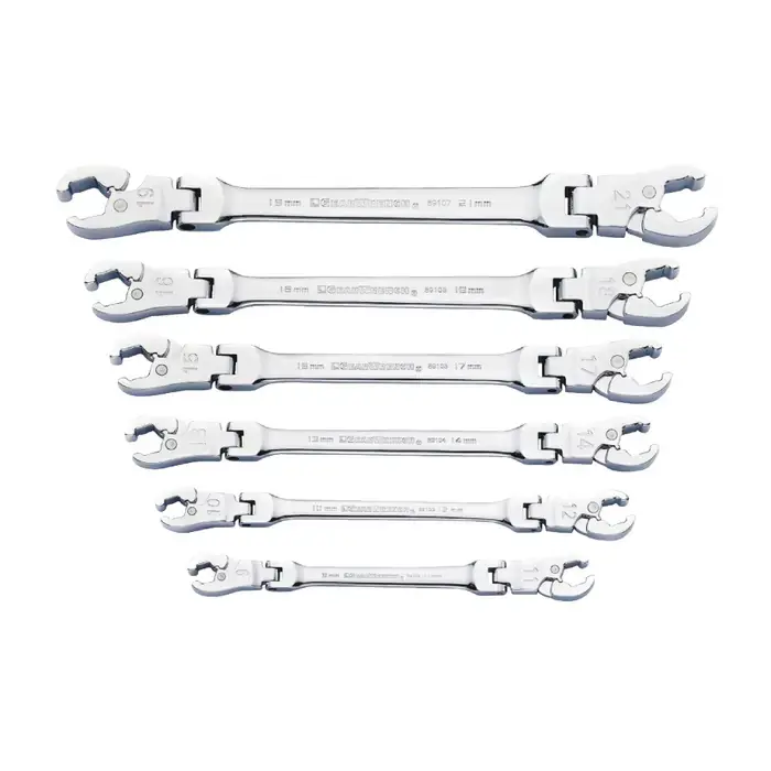 Price Drop GEARWRENCH 89101D 6 No. of Pieces in Set, 9 - 21mm Size Range, Ratcheting Flex Set Type Flare Nut Wrench Set