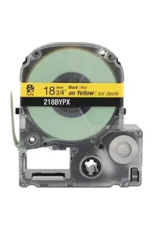 EPSON 218BYPX 3/4" Width, 30‘ Length, Yellow/Black Print Color Labeler Tape Sale