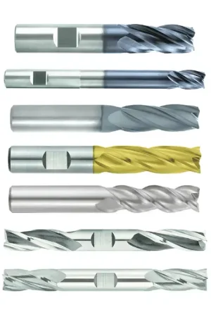 NIAGARA N61849 3/8" Size, 1/2" LOC, 5 Flute, Bright Solid Carbide Square End Mill Must Have