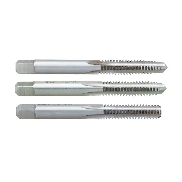 TTC 12-101-944 1-1/2"-12 Size, H4 Thread Limit, Set Of 1 Each Taper, Plug & Bottoming Chamfer, 6 Flute, Bright High Speed Steel, Right Hand Cut Straight Flute Hand Tap Professional Grade